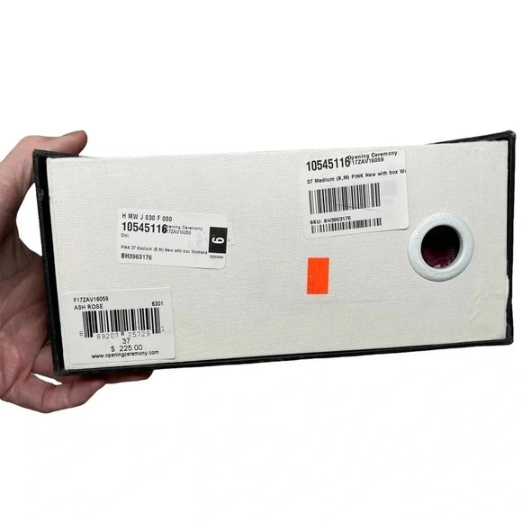 Opening Ceremony DiDi‎ Ruffle Ash Rose Platform Velvet Shoes Size 37 M New - Picture 11 of 12